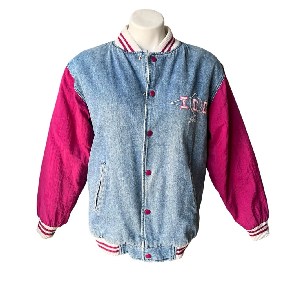 Vintage Ivy Club Classics Denim Bomber Jacket, Sz S